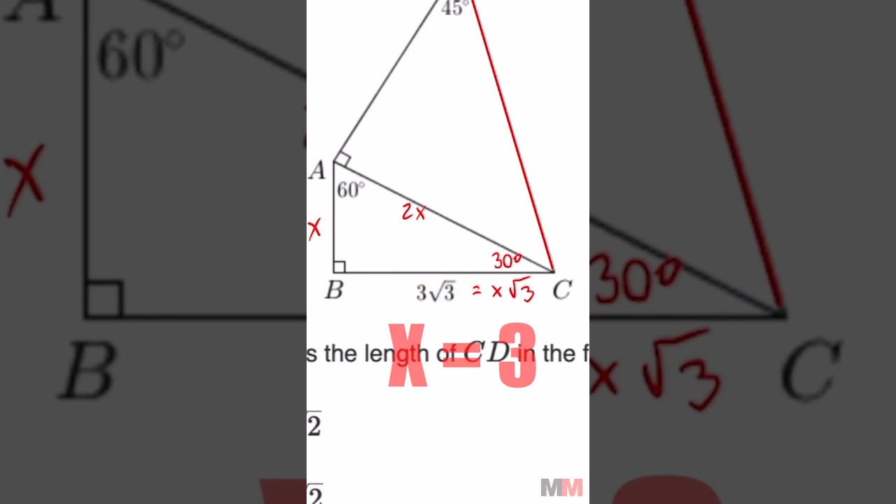 A Common Special Right Triangles SAT ACT Problem