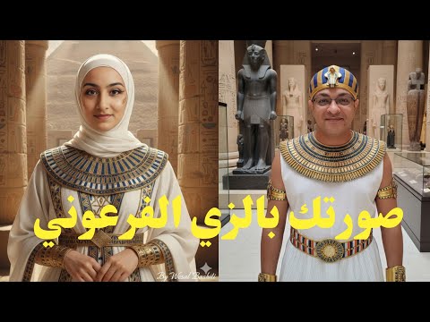 ازاى تحول صورتك الي زي فرعوني قبل افتتاح المتحف المصري الكبير كيف تعمل ترند صورتي بالزي الفرعوني 🔥
