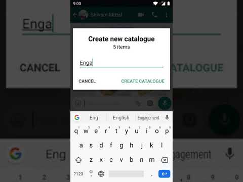 Creating catalogues from WhatsApp Chat