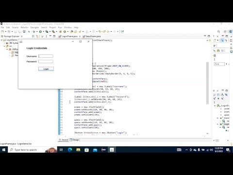 How to Create Simple Login Form Using Java Eclipse | Eclipse Java Tutorial
