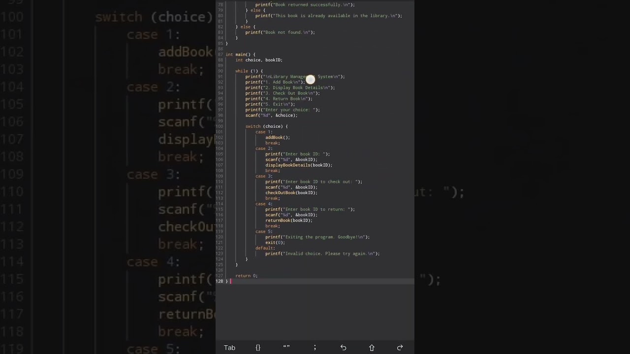 C Program for Library Management System 📚