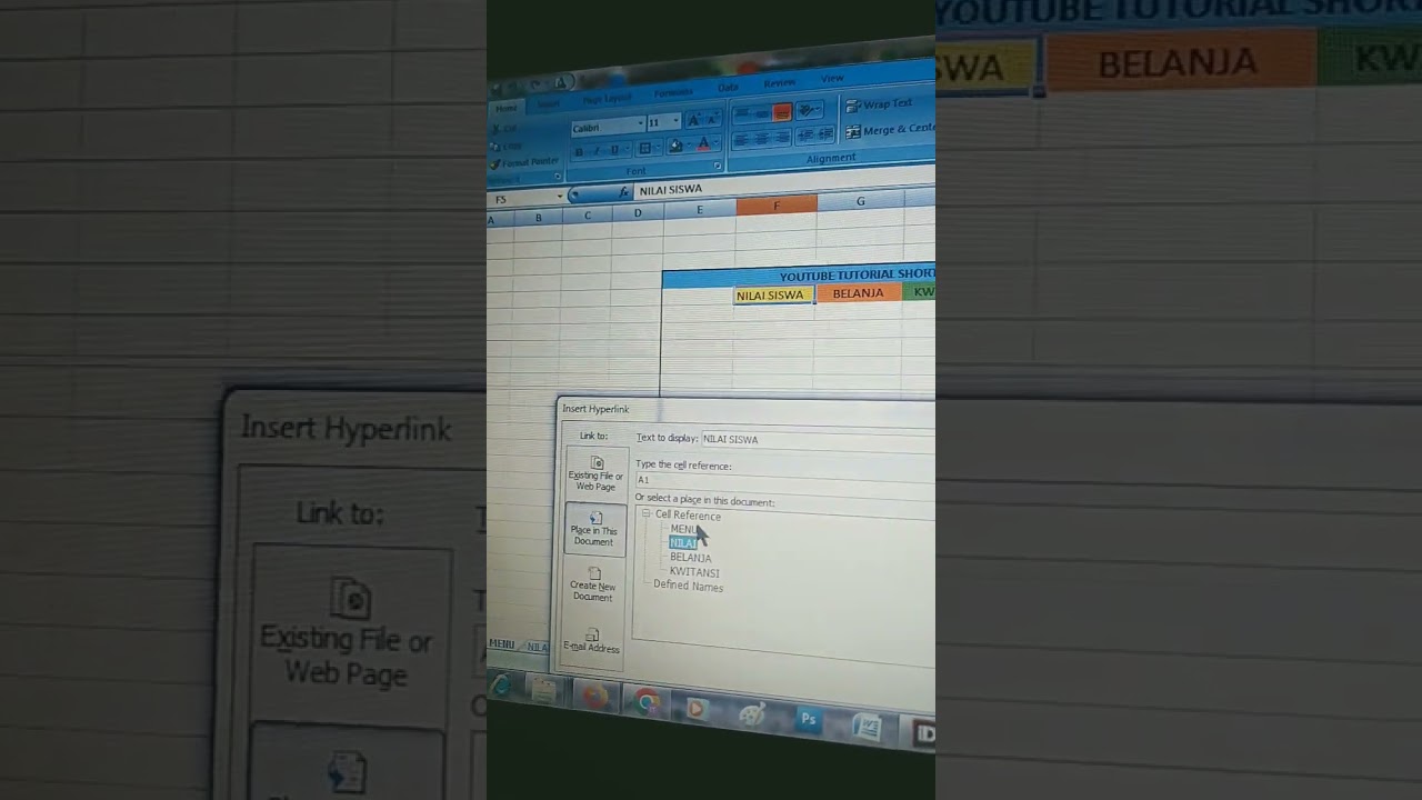 Cara Mudah Membuat Menu Hyperlink di Excel