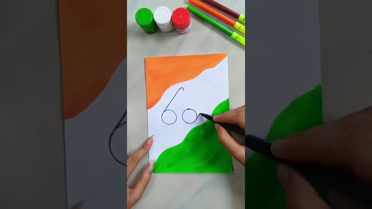 Mahatma Gandhi Drawing 🇮🇳 | Gandhiji Artwork