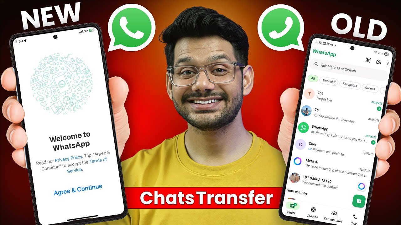 How to Transfer WhatsApp chats from old phone to new phone | WhatsApp Data transfer kaise kare 2026