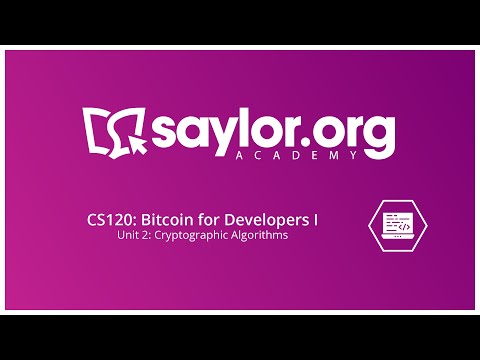 Cryptographic Algorithms: Bitcoin for Developers Study Session #2