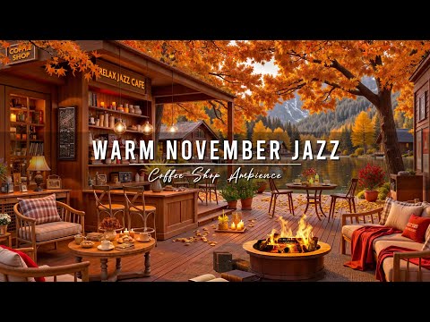 Warm November Jazz Music for Relaxing, Studying π Smooth Fall Jazz Music at Cozy Porch Ambience
