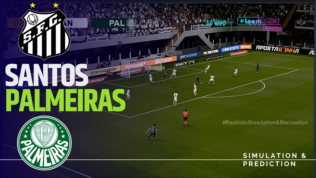 Santos x Palmeiras AO VIVO - HD Grátis no PES 21 ⚽