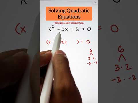 Solving Quadratic Equation by Factoring #mathteachergon #quadraticequation #factoring