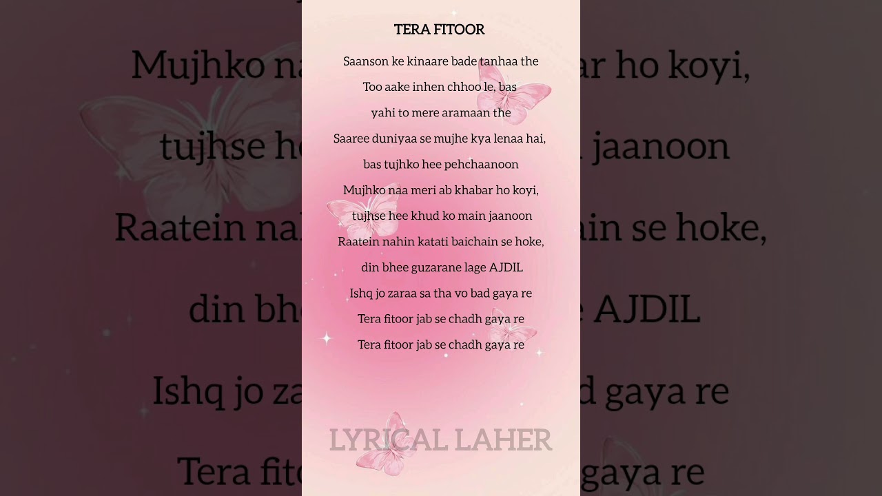 Tera Fitoor Part 2 Lyrics 🎶