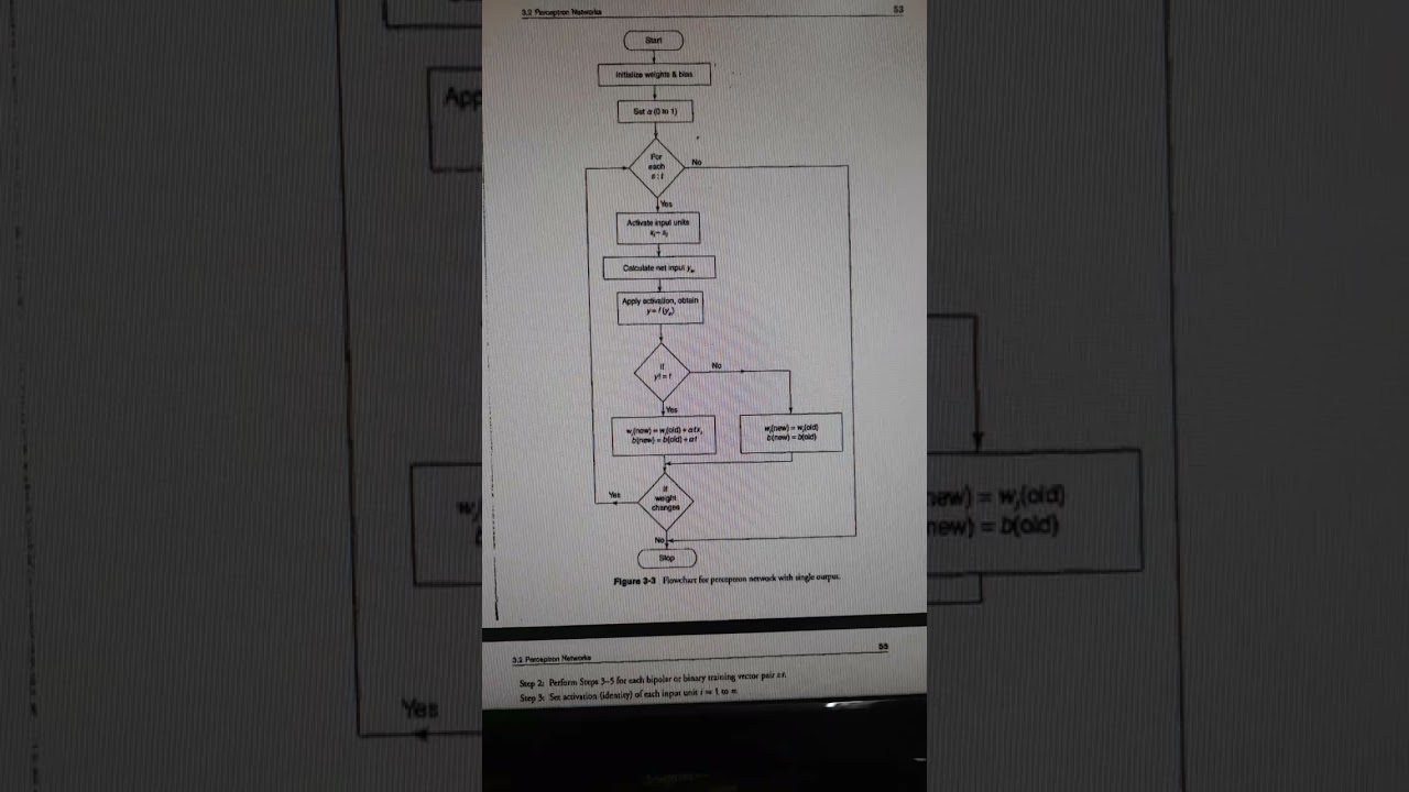 Perceptron Neural Network Flow Chart π