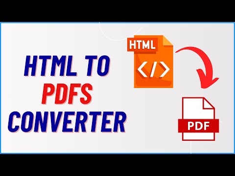 How to Convert HTML to PDF | HTML to PDFs Converter
