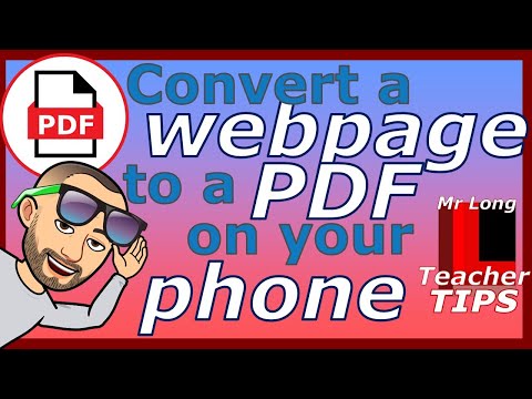 Convert a webpage to a PDF on your phone