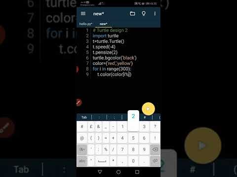 Python code | Beautiful design usind python | Pydroid 3 App