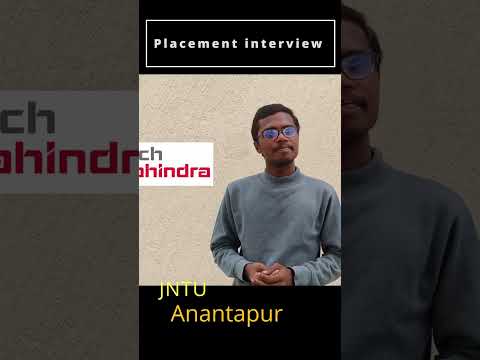 👆 Watch full video of placement interview #jntuanantapur #placements