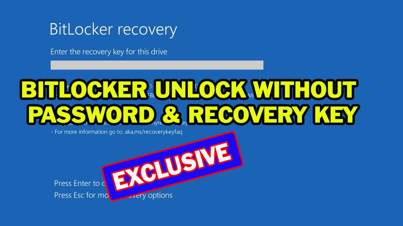 Unlocking BitLocker Without Password or Recovery Key on Windows 10 & 11