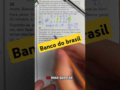 Questão de Matemática do Banco do Brasil