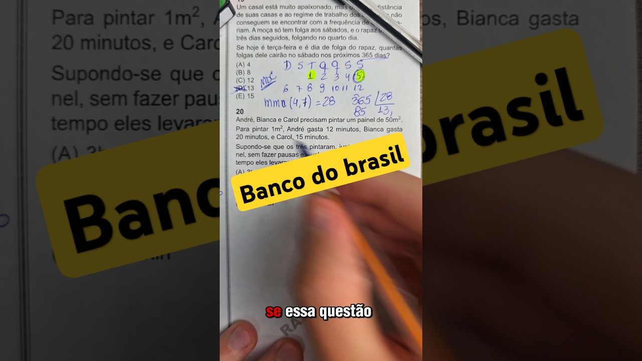 Questão de Matemática do Banco do Brasil