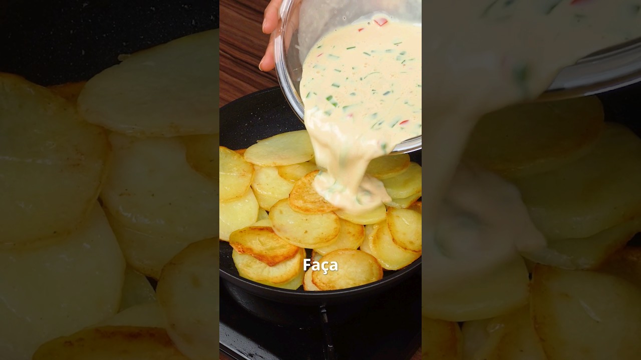 Omelete com Batatas 🥔 | Receita Fácil