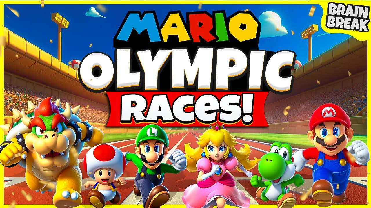 Mario Olympic Races! | Brain Breaks For Kids | Games For Kids | Just Dance | Danny GoNoodle