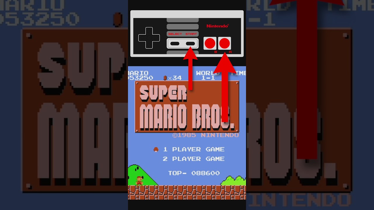 Secret Cheat Code in Super Mario Bros! 😮