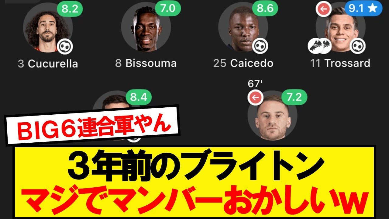 かつてのブライトンのメンバーの驚きの活躍とその背景