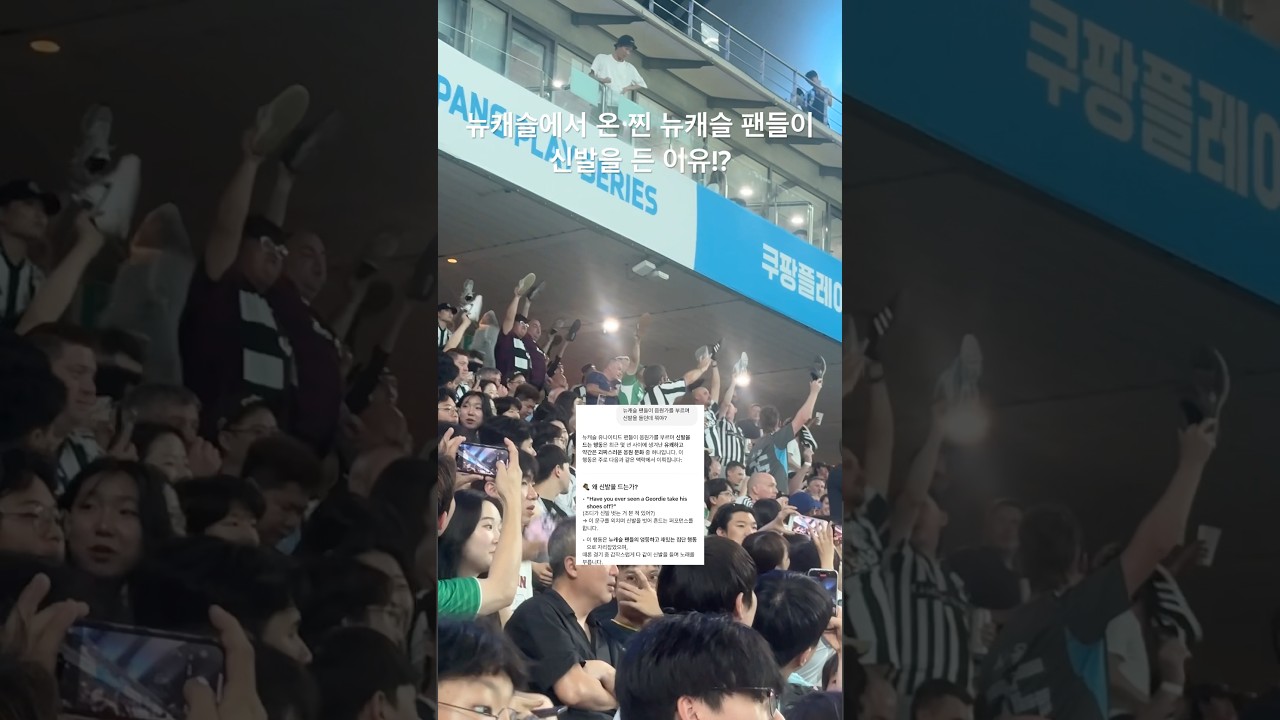 뉴캐슬 팬들이 갑자기 신발을 든 이유는? ⚽️