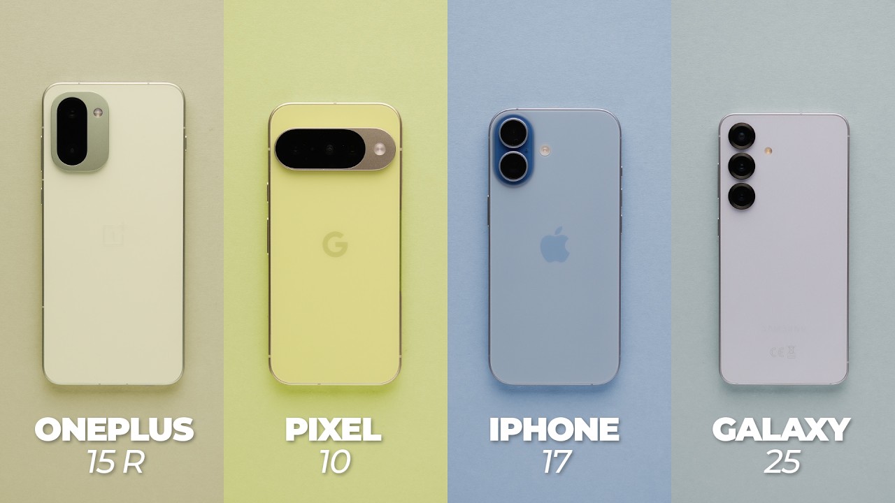 OnePlus 15R vs Pixel 10 vs Galaxy S25 vs iPhone 17: Don’t Buy Before Watching!