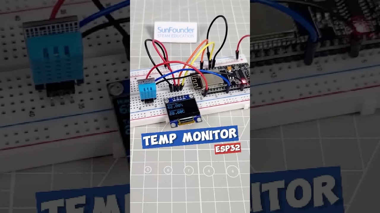 ESP32 Live Temp & Humidity Display with OLED 🌡️