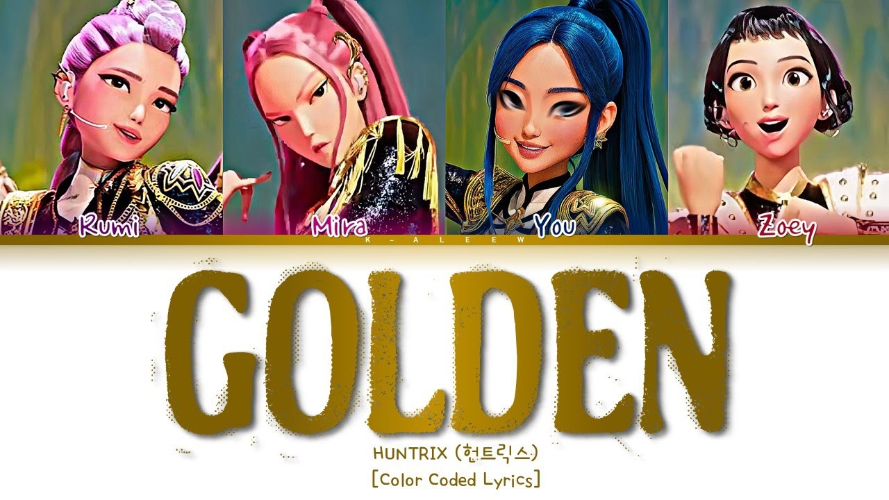 HUNTR/X (헌트릭스) 'Golden' | Karaoke with Color-Coded Lyrics 🎤