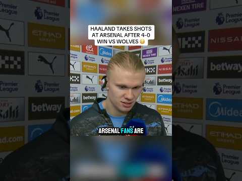 “Arsenal needs to stay humble” - Erling Haaland Postmatch interview - Wolves 0-4 Manchester City