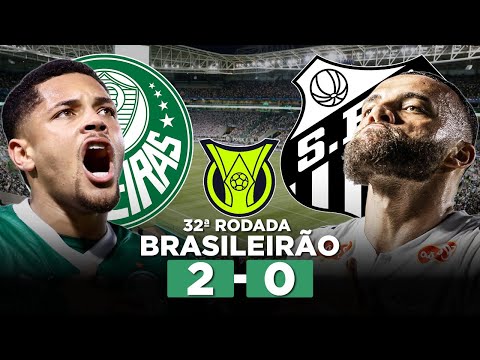 PALMEIRAS x SANTOS AO VIVO Campeonato Brasileiro Série A 2025 32ª Rodada | Narração