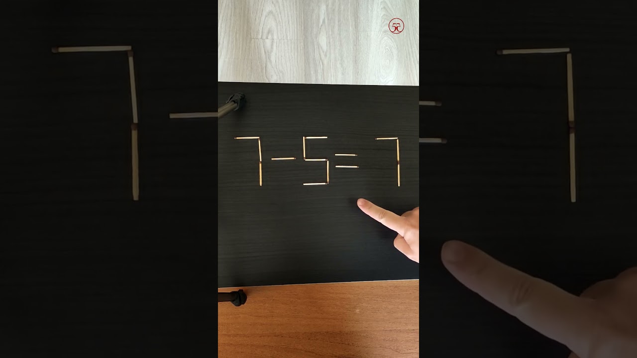 Головоломка со спичками: исправьте 7-5=7 🧩