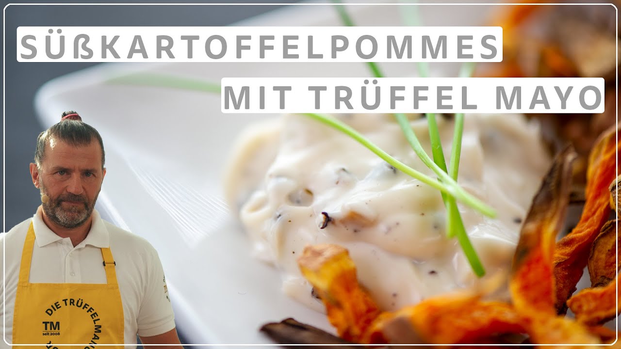 Knusprige Süßkartoffel-Pommes mit Trüffel Mayo – Einfach & Schnell 🍟