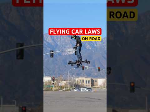 Flying Car Laws on Road with SkySurfer Aircraft 🚁 Flying Drone Vehicle. #shorts