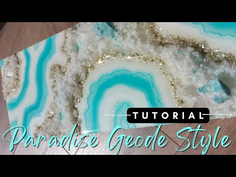 Geode Resin Art Tutorial 💫 Resin Art Beginners ❤️ Geode Resin Wall Art With Druzy 🤍 Resin Tutorial