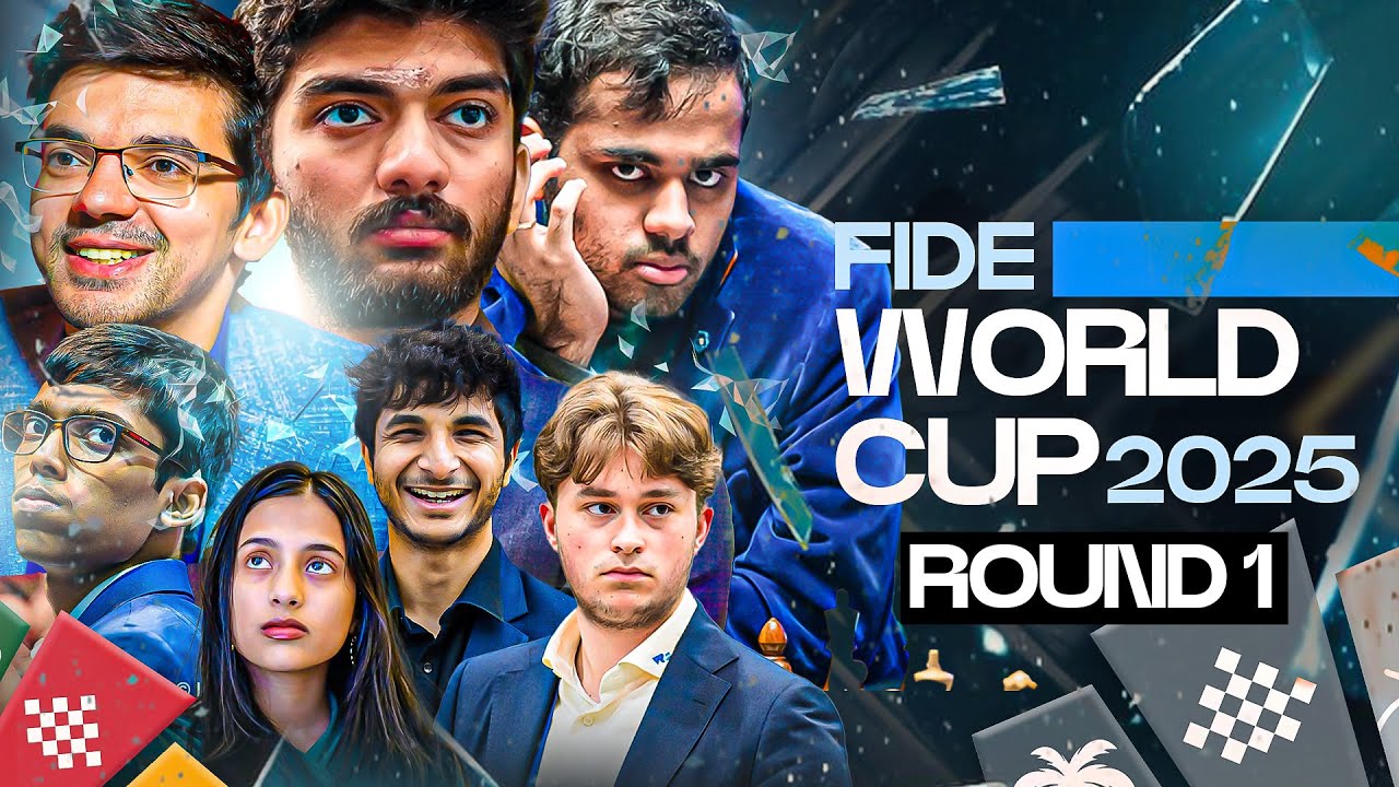 FIDE World Cup 2025 Round 1 Game 1 Highlights | Featuring Divya, Pranav, Raunak & Pranesh ♟️