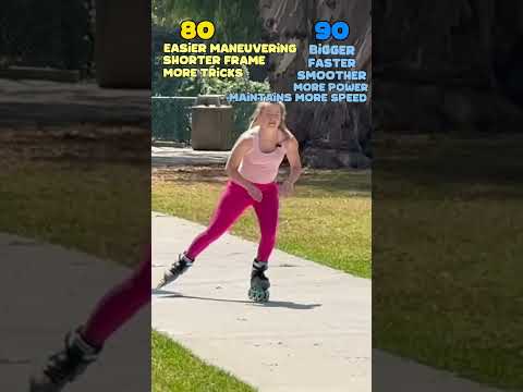 Difference between 80mm wheel and 90mm wheel size on Rollerblades! @AuthenticRollerblade