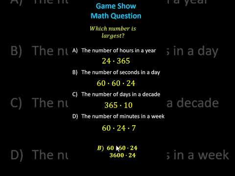 Game Show Math Question: Which is the Largest Number? #maths #education