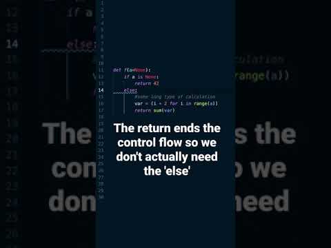 Early returns and exceptions are good chances to simplify your code. #python #pythonprogramming