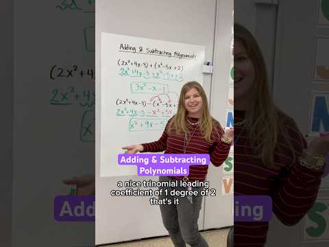 Adding and subtracting polynomials #iteachalgebra #math #mathematics #algebra #iteachmath
