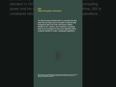 DES - Data Encryption Standard - Security+