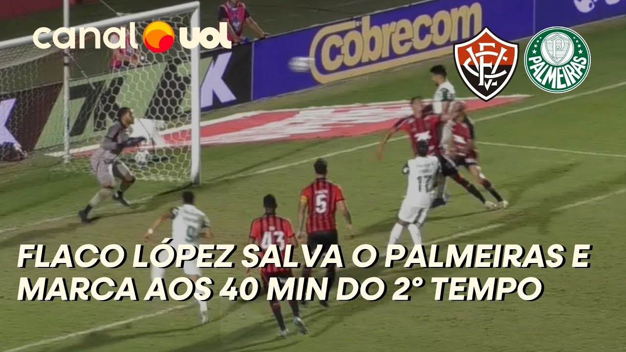 Vitória x Palmeiras: Flaco López garante empate com gol no final ⚽