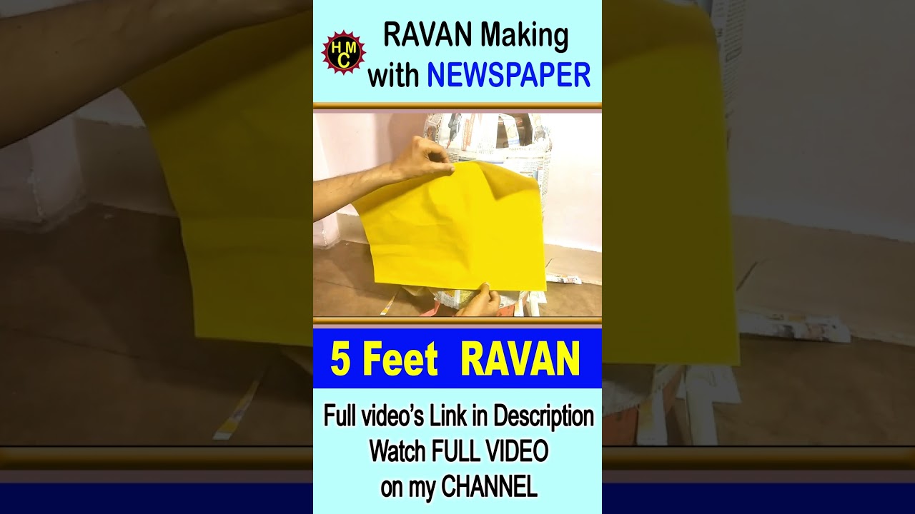 DIY 6-ft Newspaper Ravan for Dussehra 🏹