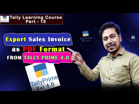 How to Export Sales Invoice in pdf Format in Tally Prime | Export Sales Invoice in pdf in tally