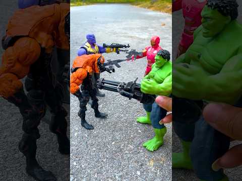 Hulk vs Ironman Battle Nerf Gun Venom vs Thanos | Marvel toys #marvel #hulk #ironman