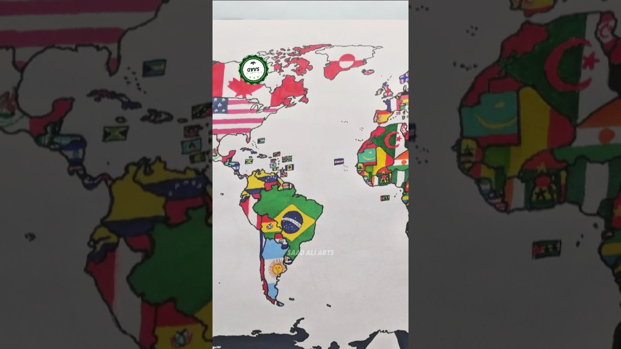 all 7 All 7 Continents Flag Map & Song π