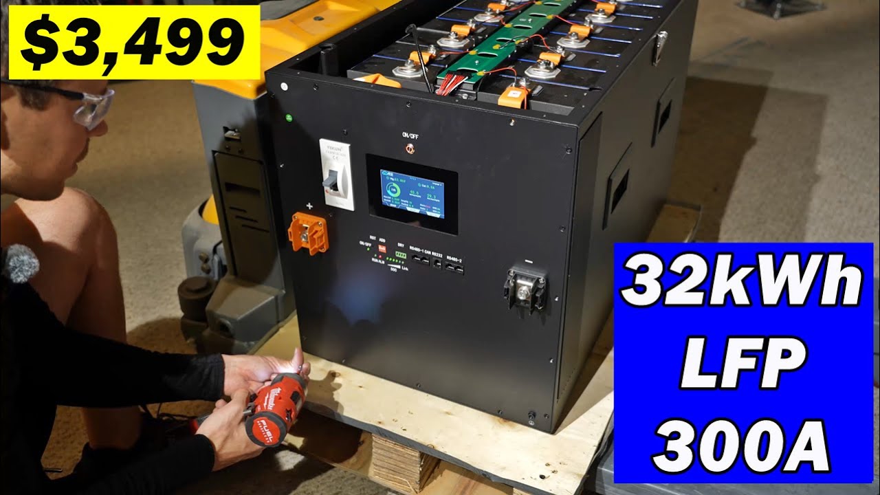 DIY 32kWh LiFePO4 Battery Pack with 628Ah Cells – 90 Minute Build