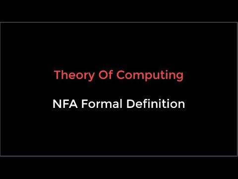 Theory Of Computing : NFA Formal Definition