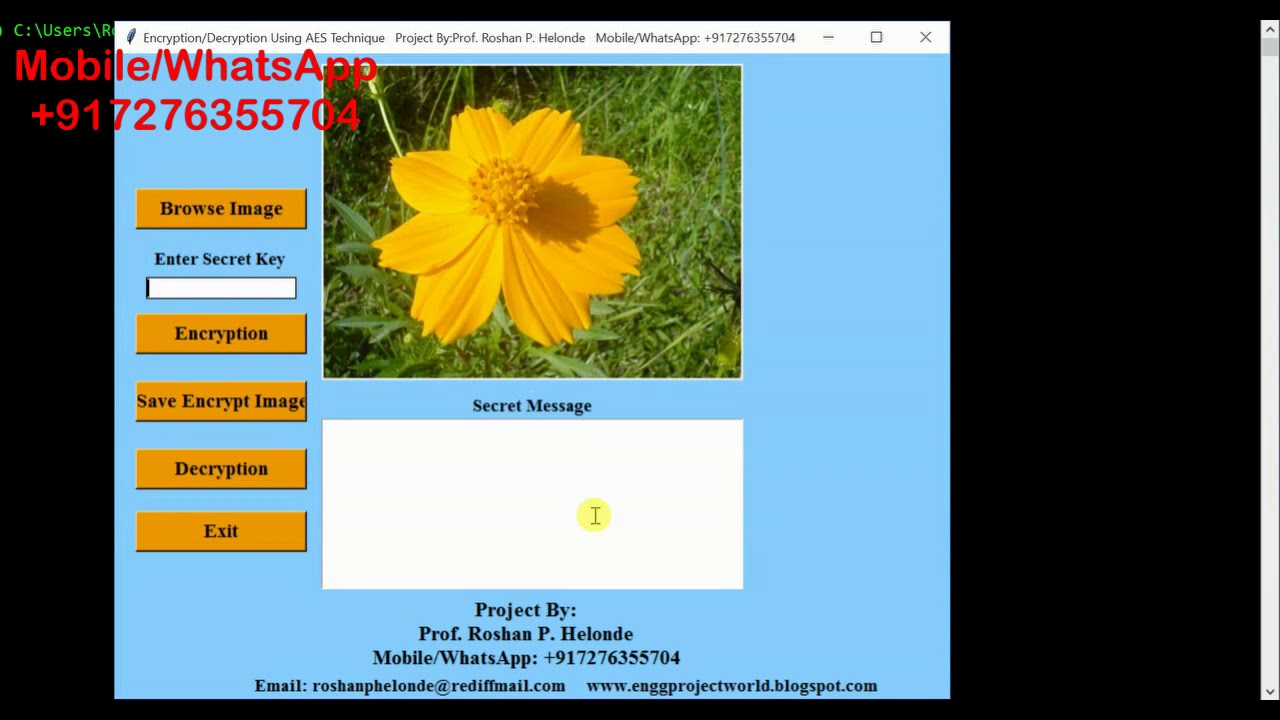 Python Project: Message Encryption and Decryption Using AES Algorithm with Source Code