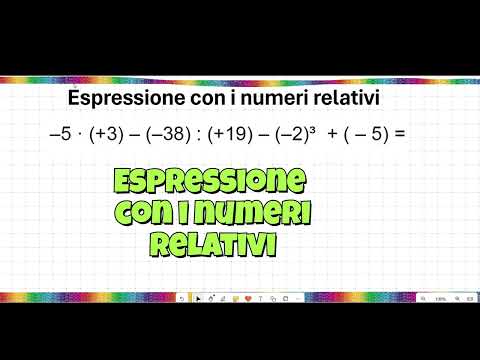 Espressione con i numeri relativi - Esercizio svolto spiegato passo passo #espressione